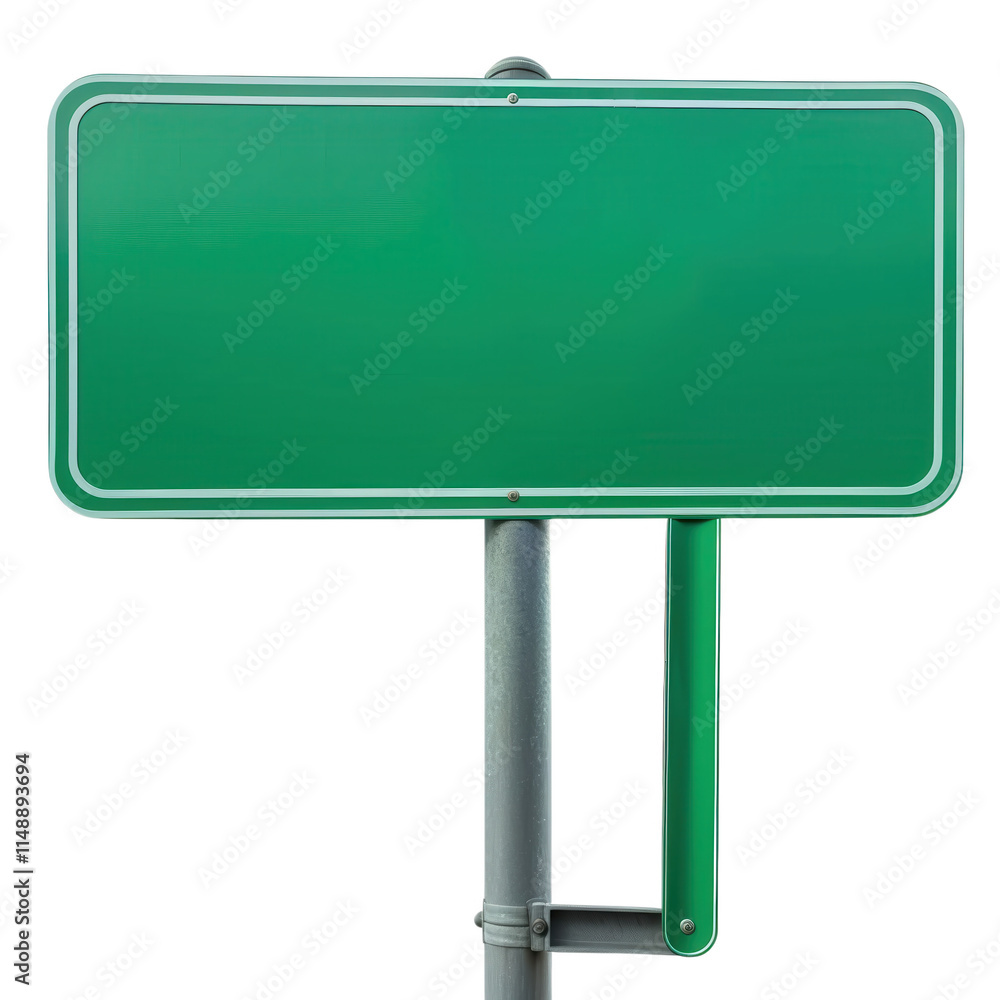 A green street sign is on a pole A green street sign is on a pole