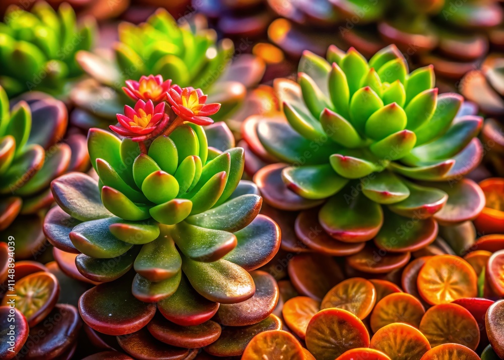 Crassula ovata blooming, close-up with pennies, rule of thirds composition, vibrant colors, succulent plant photography Crassula ovata blooming, close-up with pennies, rule of thirds composition, vibrant colors, succulent plant photography