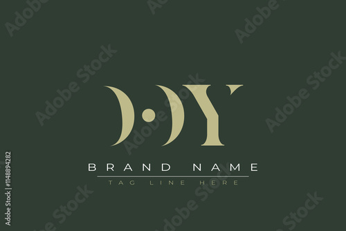 DOY abstract letter logo design. This logo is designed by three abstract letters. 
