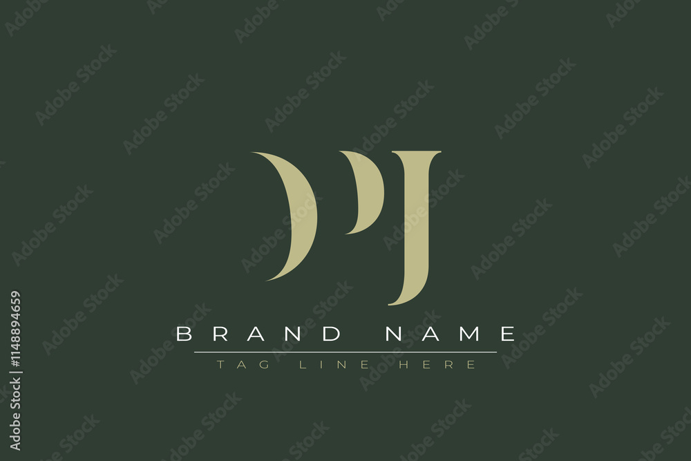 DPJ abstract letter logo design. This logo is designed by three abstract letters. DPJ abstract letter logo design. This logo is designed by three abstract letters.