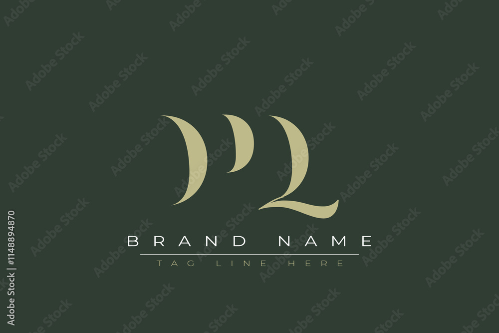 Obraz premium DPQ abstract letter logo design. This logo is designed by three abstract letters. 