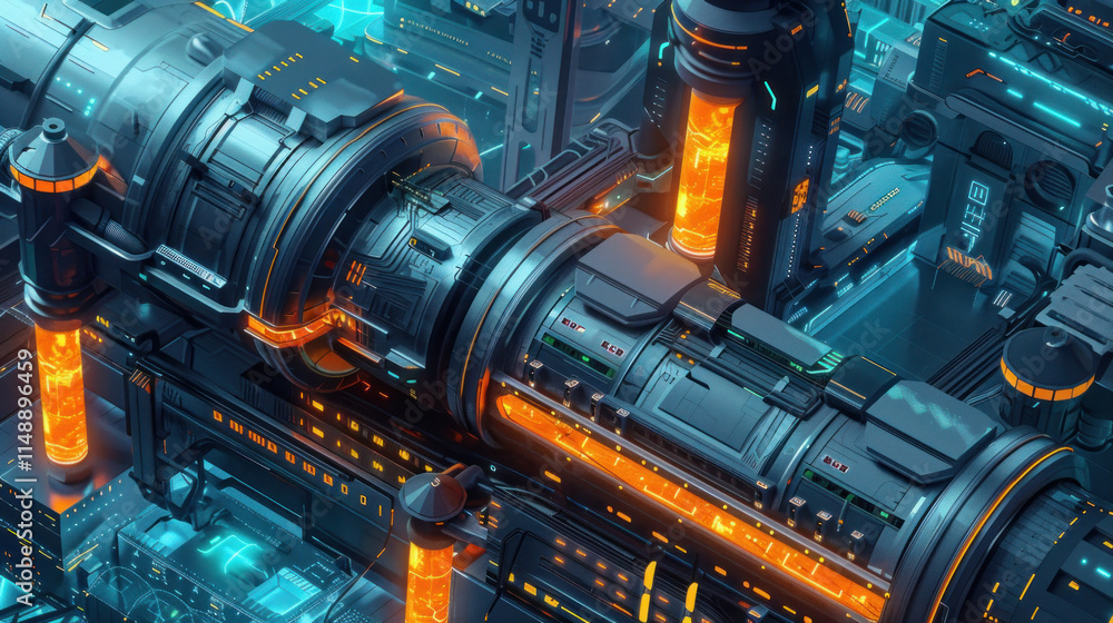 A futuristic battery storage facility optimizing renewable energy usage A futuristic battery storage facility optimizing renewable energy usage