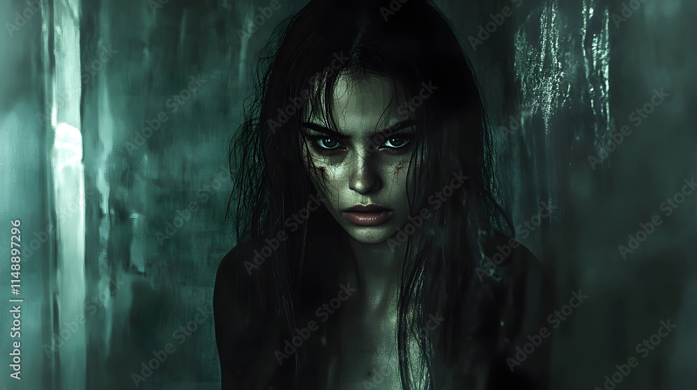 A Woman's Hypervigilance in a Dark Room A Woman's Hypervigilance in a Dark Room