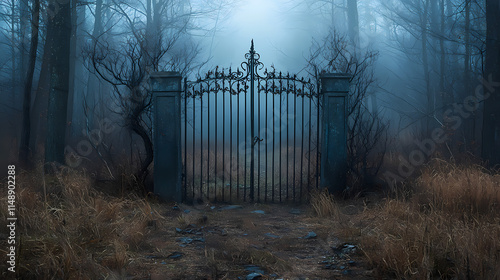 haunted desolate iron gate