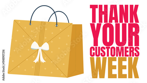 Thank Your Customers Week in january design templet