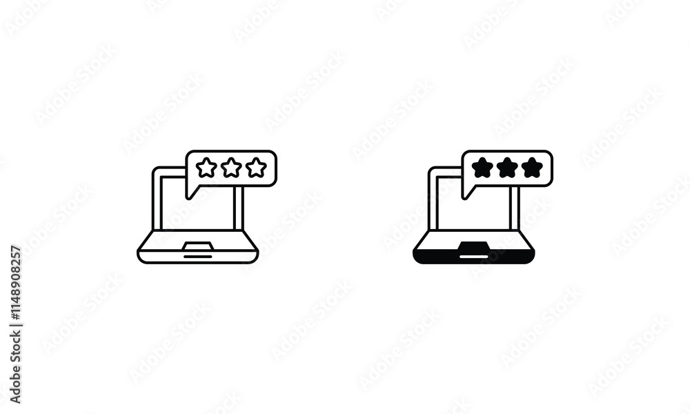 Star rating icons set vector stock illustration Star rating icons set vector stock illustration