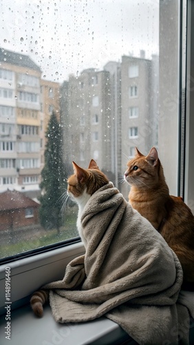 cat on the window