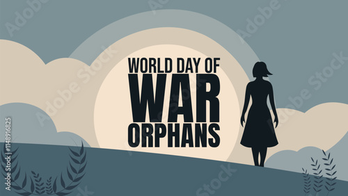 World War orphans day theme template. Suitable for Poster, Banners, design templet
