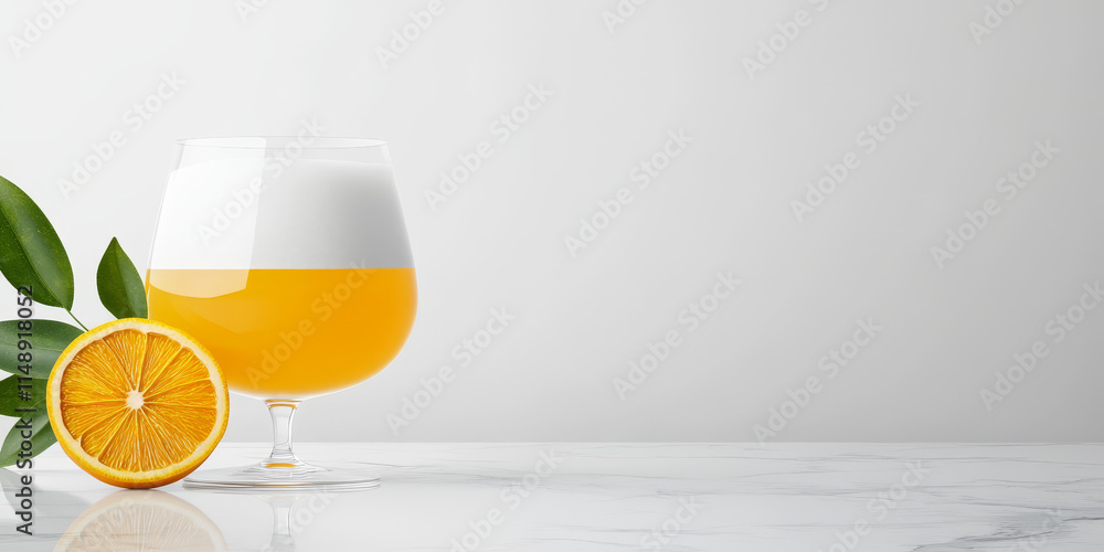Whiskey sour served with a frothy white top garnished with a dried orange on marble Whiskey sour served with a frothy white top garnished with a dried orange on marble