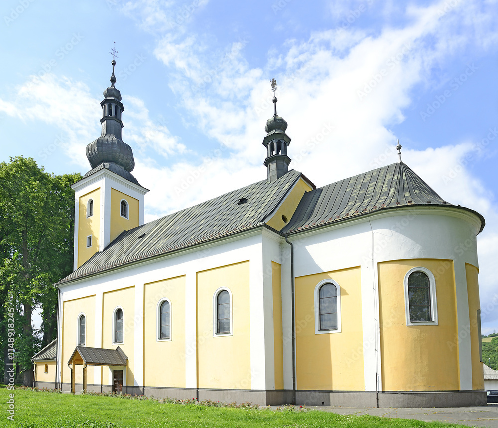 St. Bartholomew's Church in the center of Cadca, Slovakia
