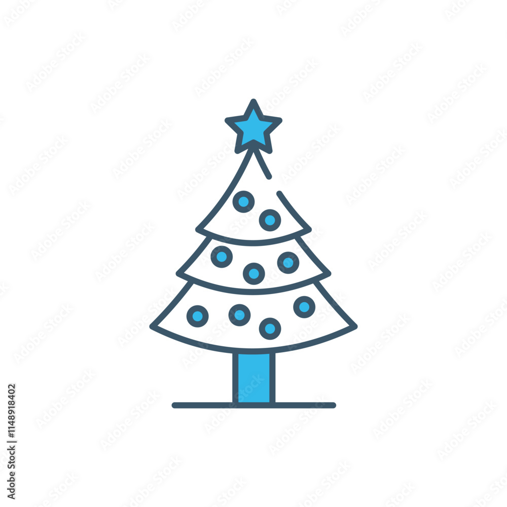 Christmas tree vector icon Christmas tree vector icon