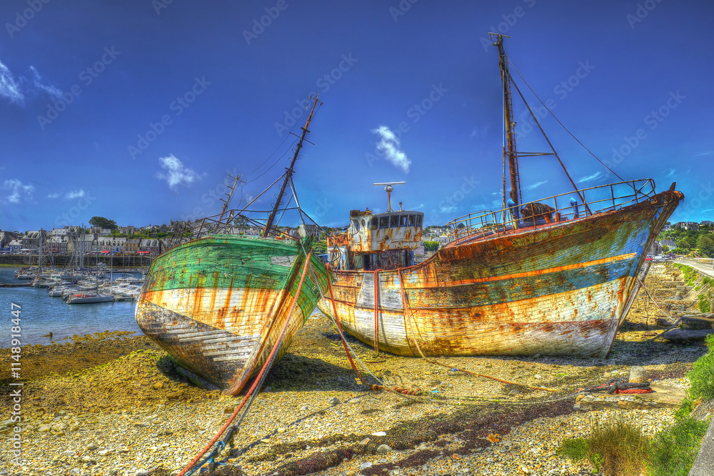 Cemetery old ships of Camaret-sur-Mer, Brittany, France