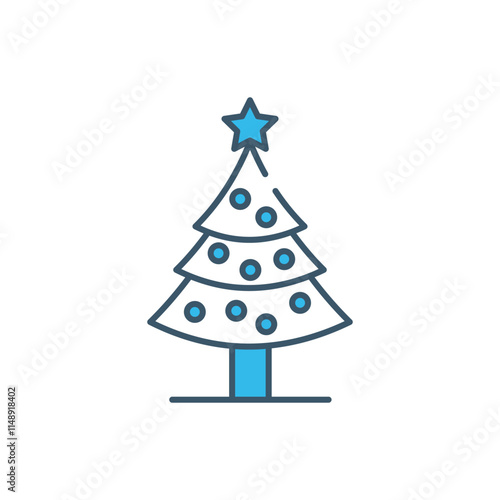 Wallpaper Mural Christmas tree vector icon Torontodigital.ca