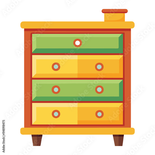 Customizable Dresser Vector Illustration