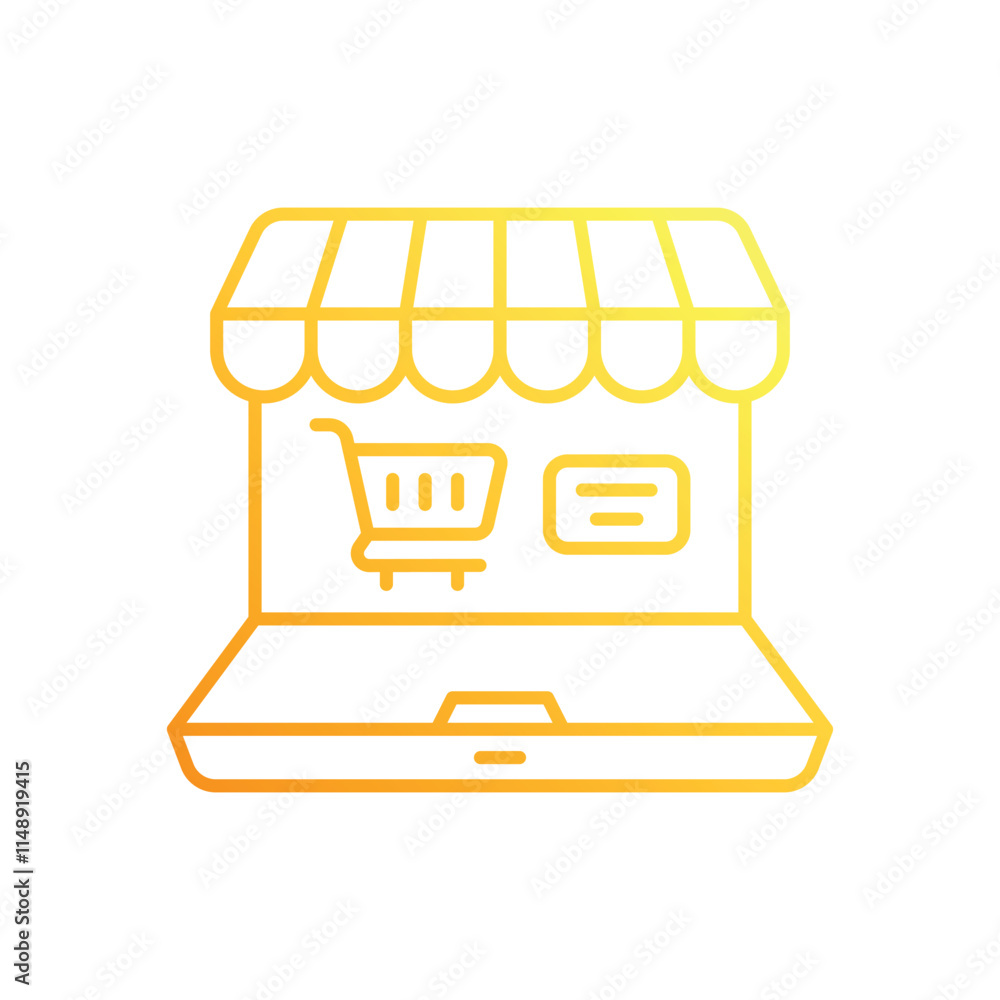 Online store vector icon Online store vector icon