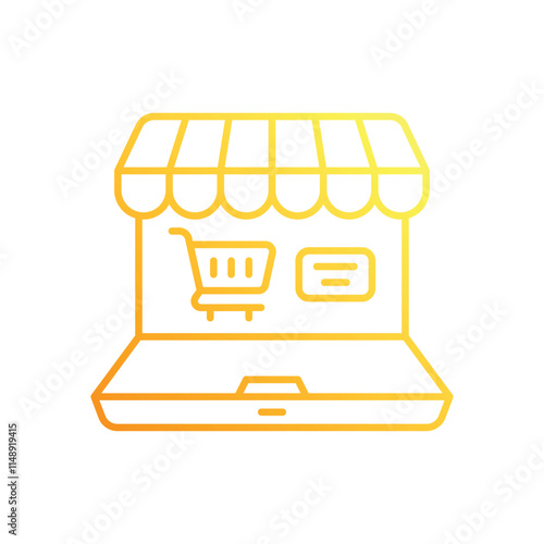 Online store vector icon