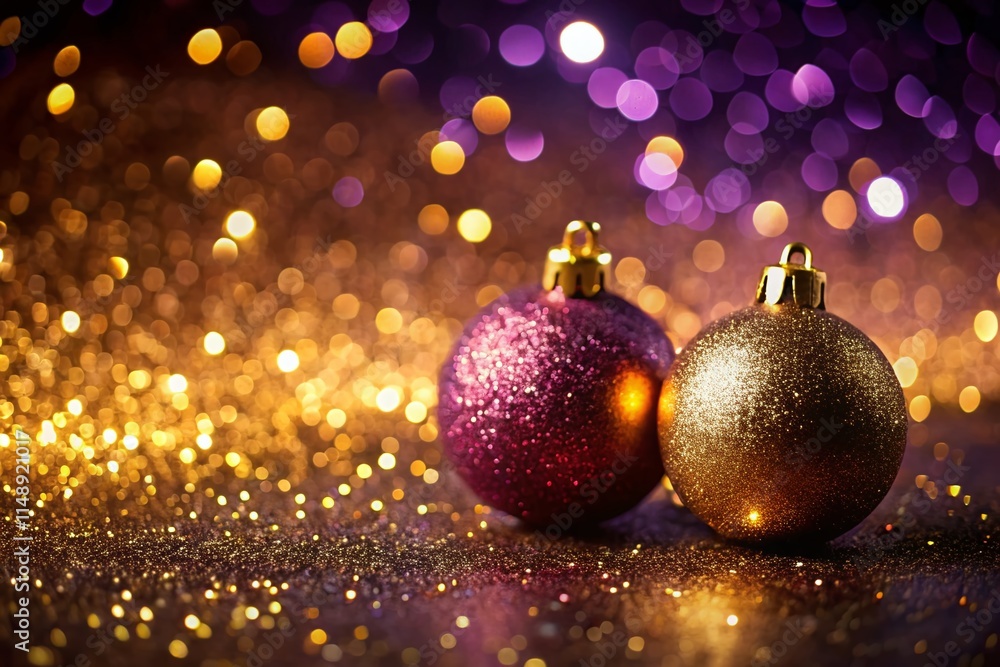 Dark Plum Holiday Background with Golden Sparkle Border - Festive Luxury Stock Photo Dark Plum Holiday Background with Golden Sparkle Border - Festive Luxury Stock Photo