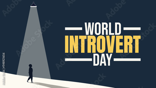 World introvert day background celebrated on january 2nd.