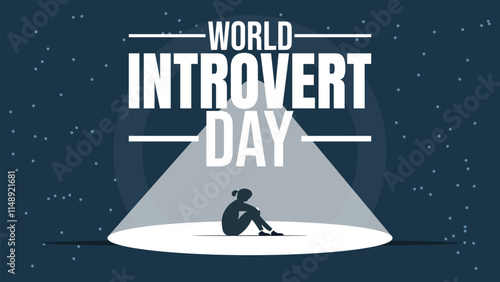 World introvert day background celebrated on january 2nd.