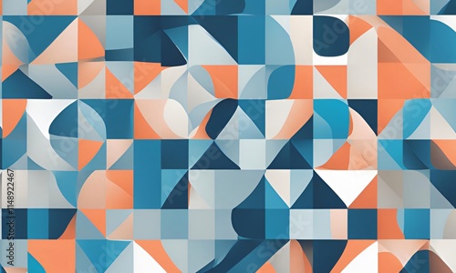 Wallpaper Mural seamless geometric pattern with triangles Torontodigital.ca