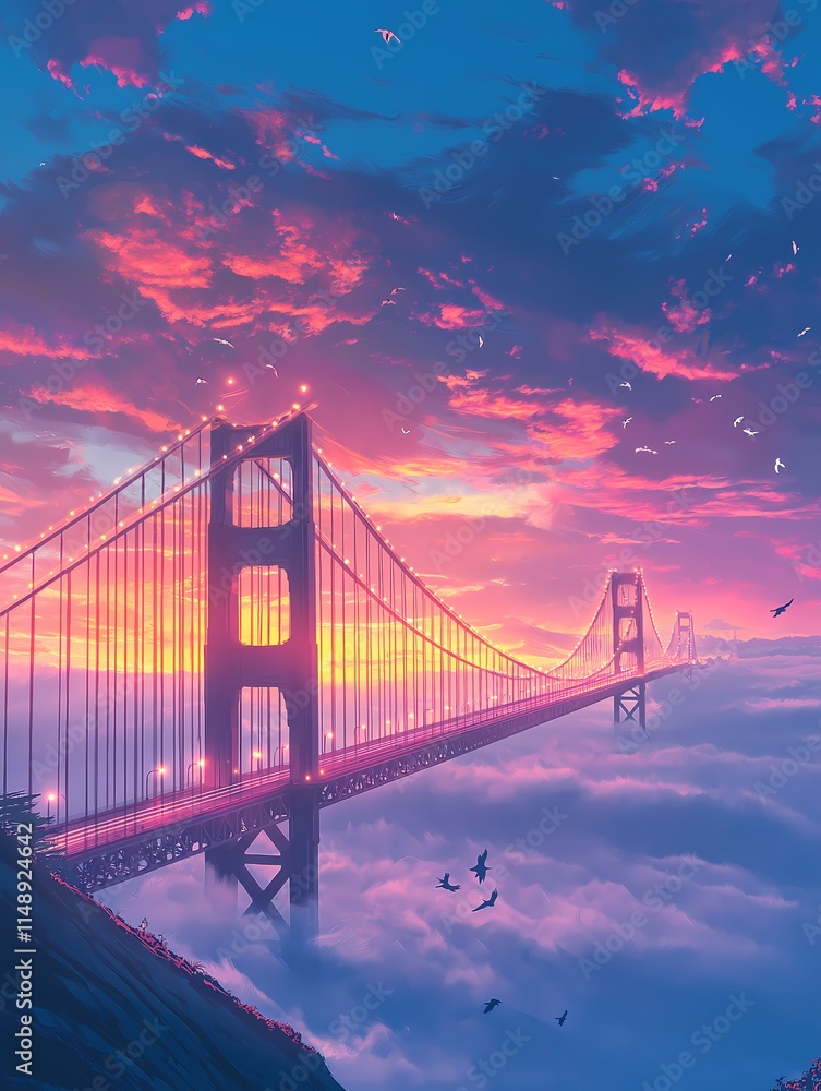 Fototapeta premium Golden Gate Dreamscape 