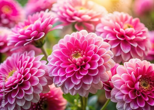 Delicate Pink Flowers Background - Candid Photography Stock Photo