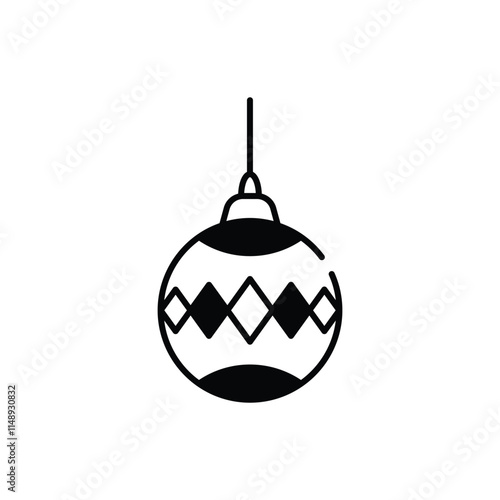 Christmas ornament vector icon