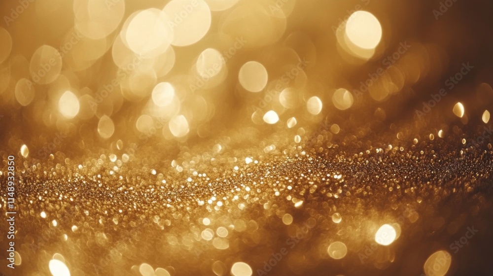 Golden Glitter Background With Sparkling Lights Golden Glitter Background With Sparkling Lights