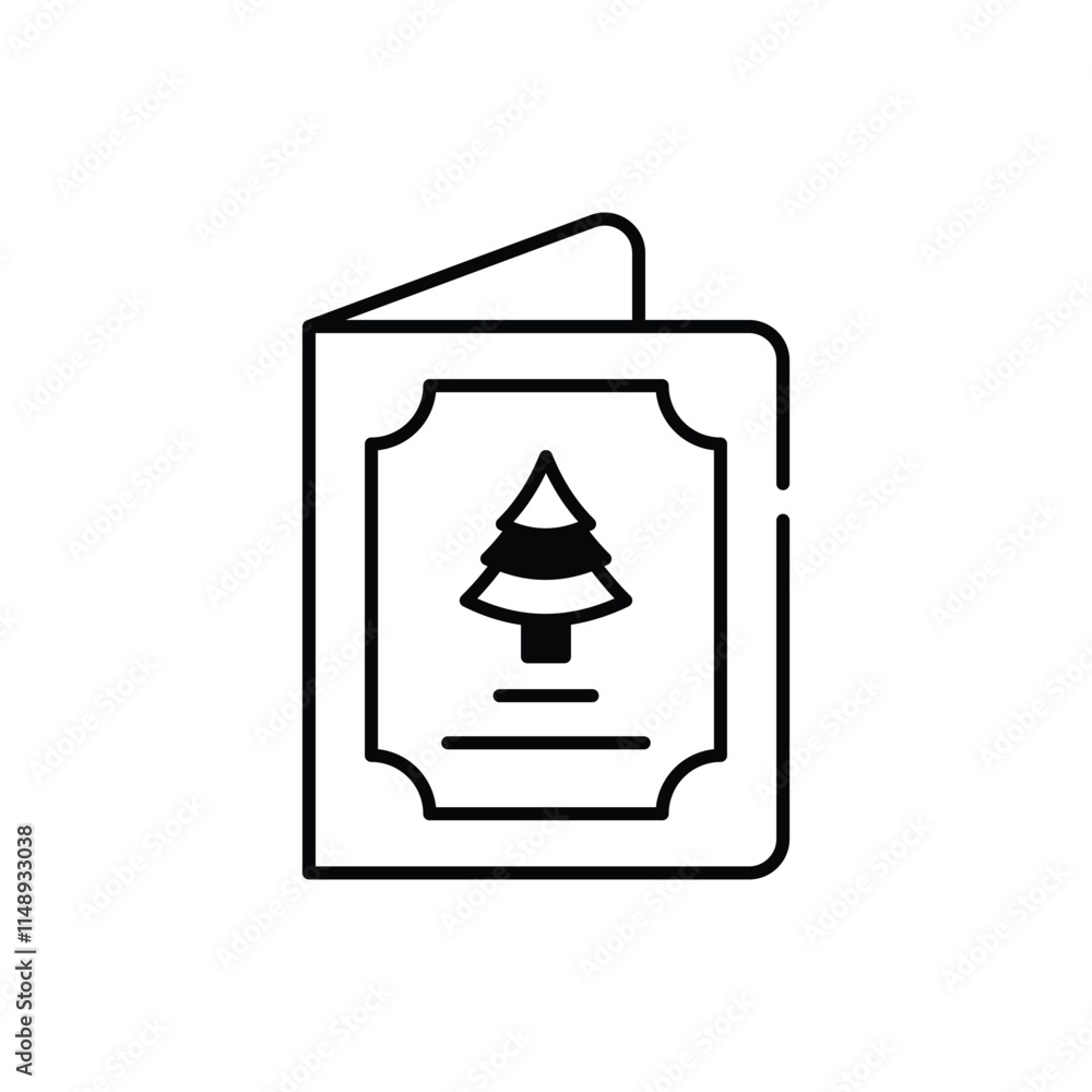 Christmas card vector icon Christmas card vector icon