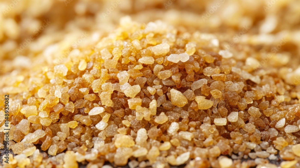 Brown Sugar Crystals Close Up Detailed View Brown Sugar Crystals Close Up Detailed View