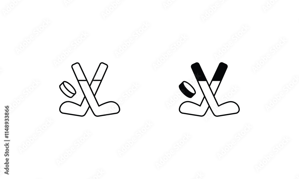 Ice Hockey icons set vector stock illustration Ice Hockey icons set vector stock illustration