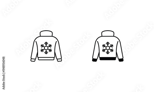 Warm sweater icons set vector stock illustration