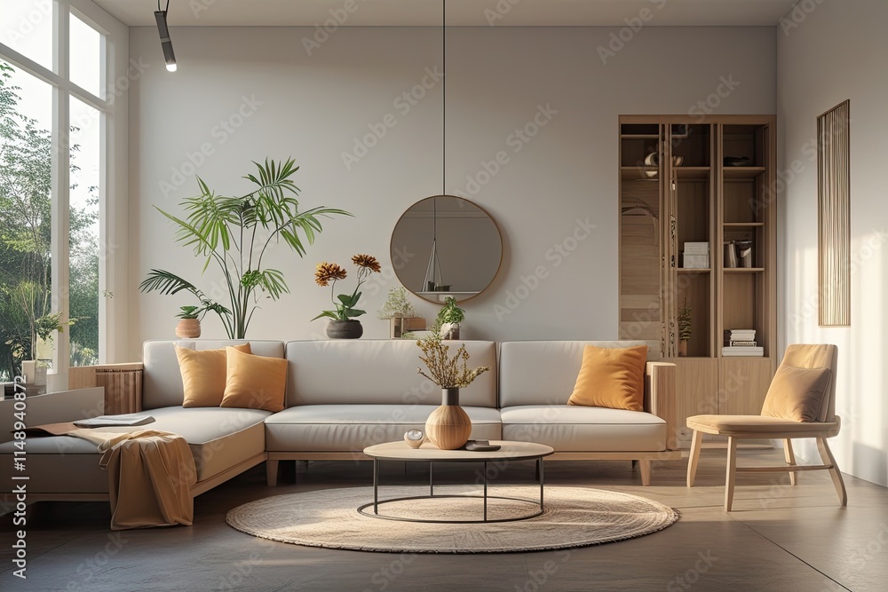 Minimalist 3D Design in a Clean Uncluttered Space Minimalist 3D Design in a Clean Uncluttered Space