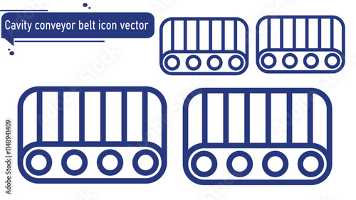  abstract design vector cavity conveyor belt icon sets