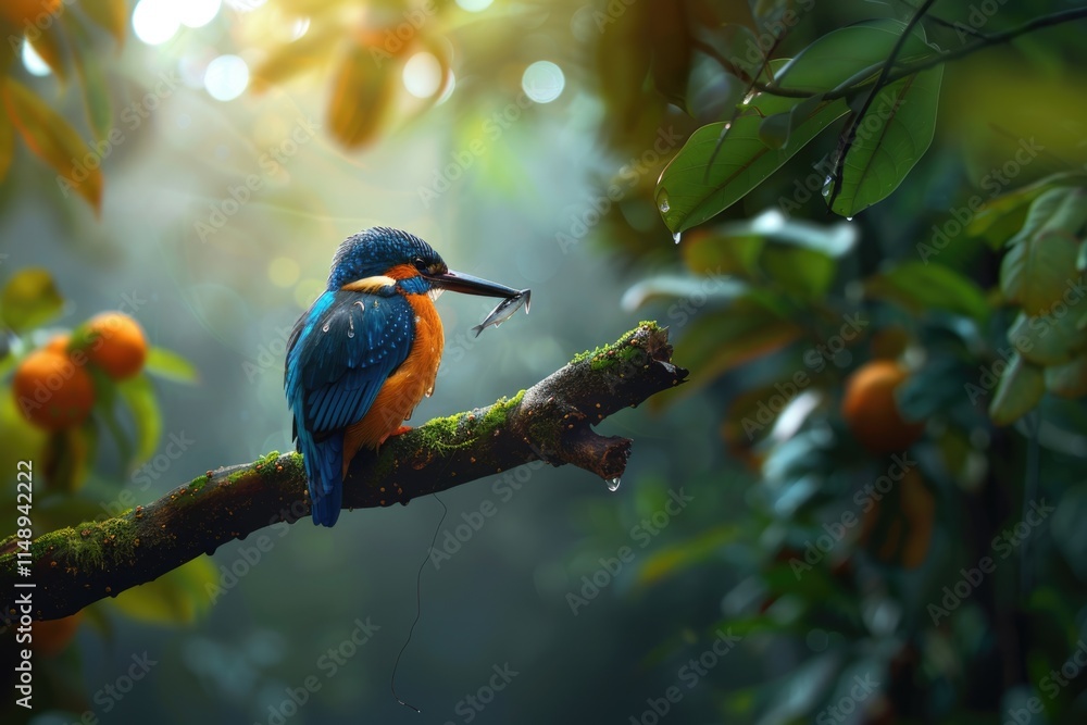 a beautiful blue eared kingfisher waiting on a branch to catch some fish in Malaysian jungle. a beautiful blue eared kingfisher waiting on a branch to catch some fish in Malaysian jungle.
