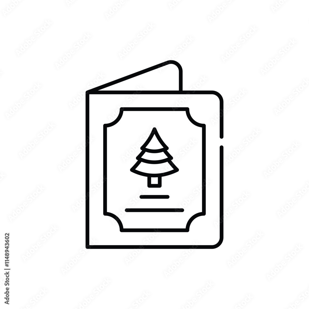 Christmas card vector icon Christmas card vector icon