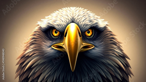 illustration of a eagle face 