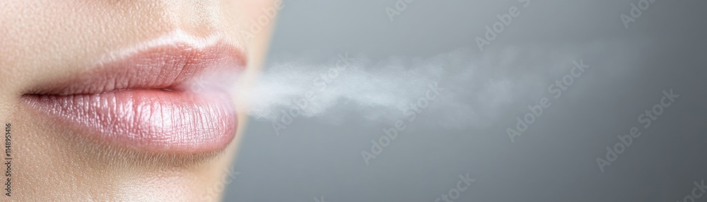 Breathing whispers a close-up portrait of exhalation intimate setting artistic perspective Breathing whispers a close-up portrait of exhalation intimate setting artistic perspective