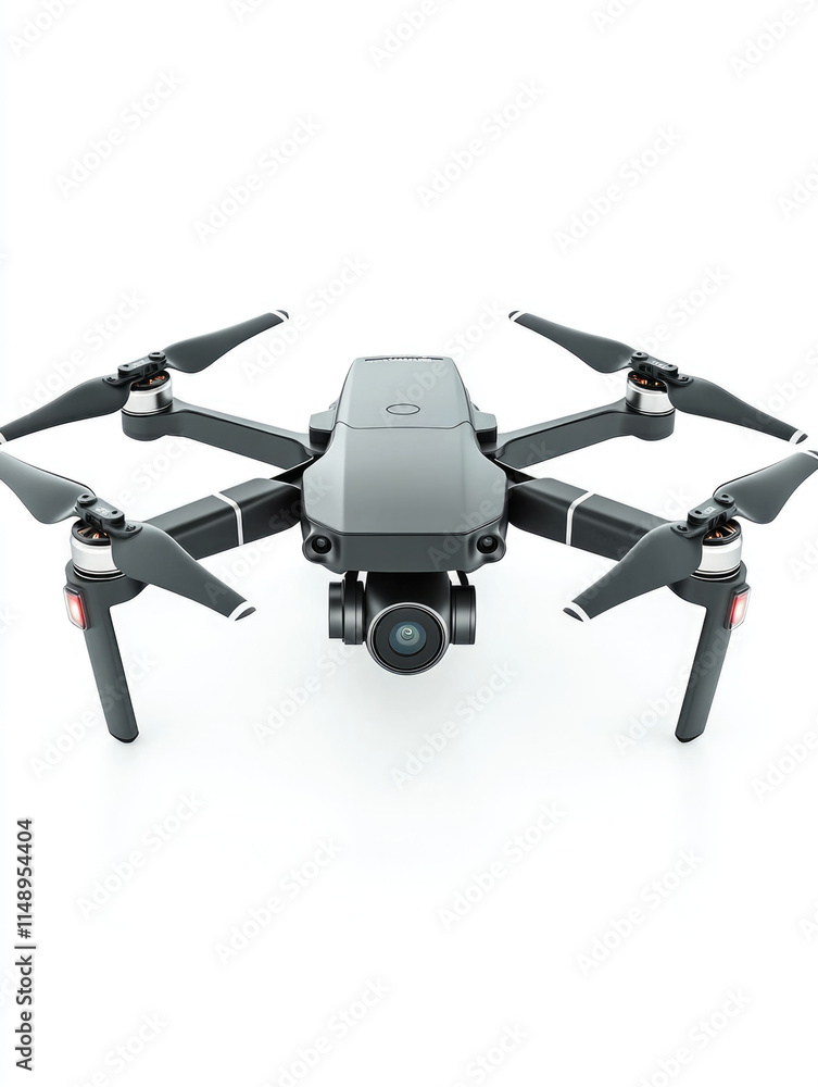 Black drone on white surface
