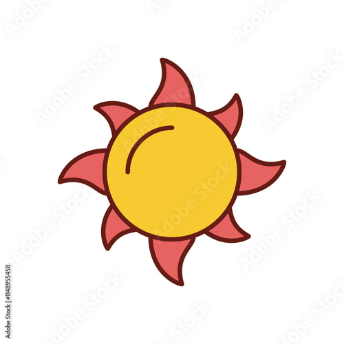 Winter solstice sun vector icon