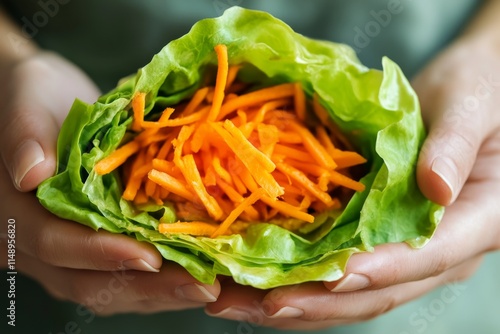 Delicious Healthy Carrot Salad Wrap photo