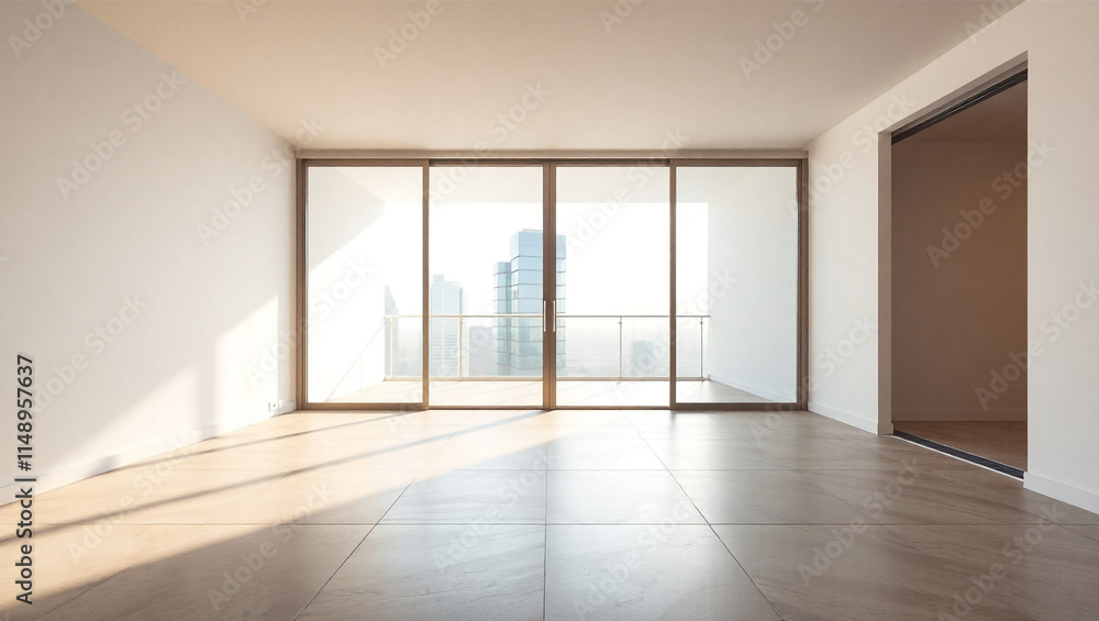 A sleek modern and minimalist 3D rendered graphic glass windows A sleek modern and minimalist 3D rendered graphic glass windows