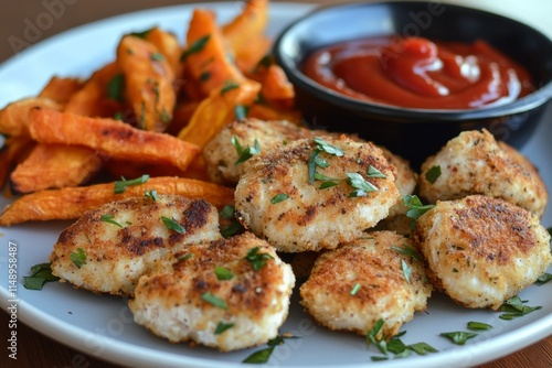 Crispy Chicken Tenders and Sweet Potato Fries