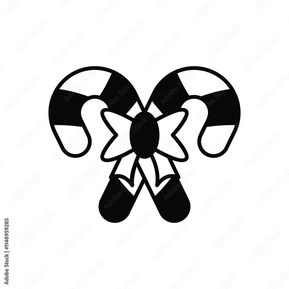 Candy cane vector icon Candy cane vector icon