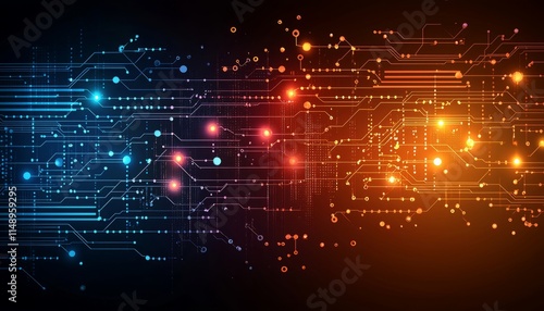 Abstract Digital Circuit Board Technology Design