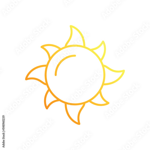 Winter solstice sun vector icon