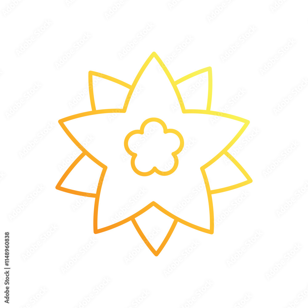Poinsettia vector icon Poinsettia vector icon