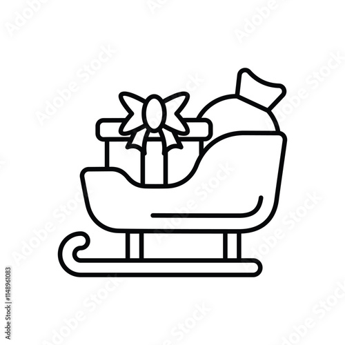 Sled vector icon