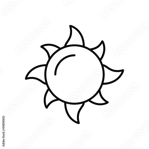 Winter solstice sun vector icon