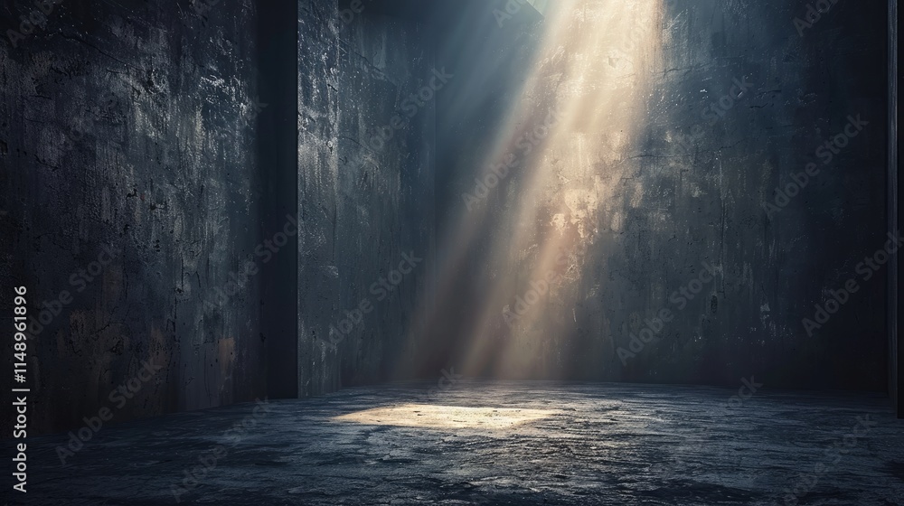 Spotlight revealing texture and depth in a dark, moody environment Spotlight revealing texture and depth in a dark, moody environment